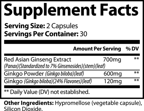 I Am Focused - Ginkgo Biloba + Ginseng for Focus and Clarity